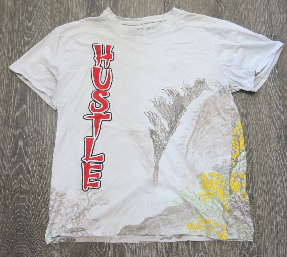 VOX POPULI For the People Hustle Self Made T Shirt Size Medium Men Gray Japanese